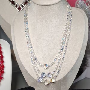 Dazzling Crystal Multi-Strand Necklace